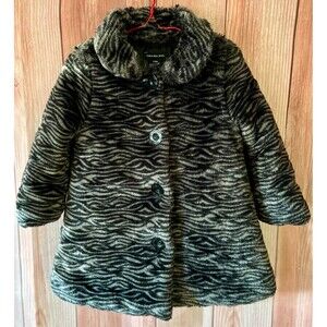 CALVIN KLEIN Faux Fur Baby Girl Coat Size 12 M (Bx 5)